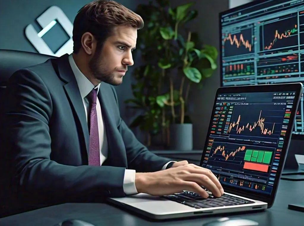 a businessman checking Fintechzoom Google Stock