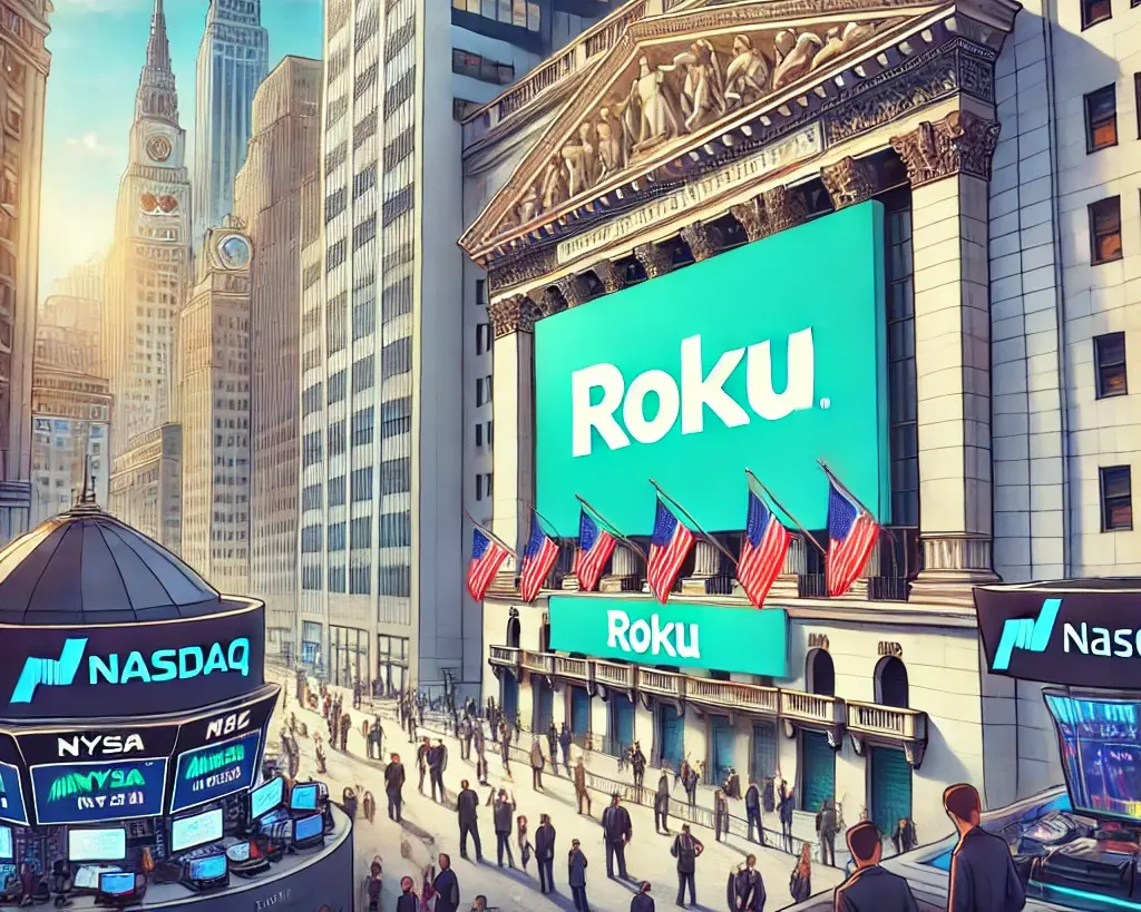 Roku stock in nasdaq market